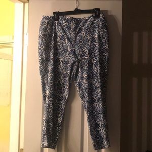 Blue printed pants